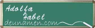 Adolfa Habel Visitenkarte